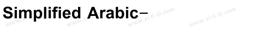Simplified Arabic字体转换